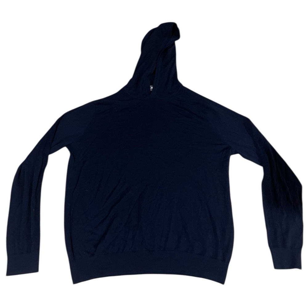 Vince Men's thin Navy Crewneck Hooded Sweater